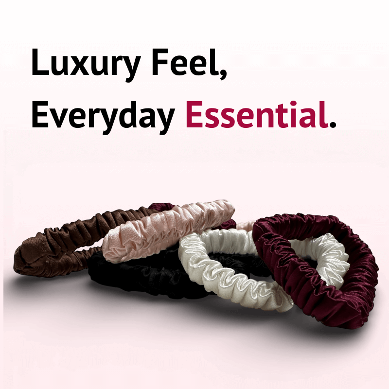 Luxury Mulberry Silk Scrunchies 4 Pack