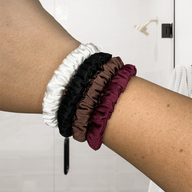 Luxury Mulberry Silk Scrunchies 4 Pack