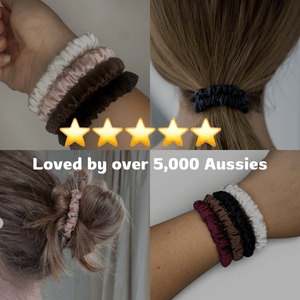 Luxury Mulberry Silk Scrunchies 4 Pack